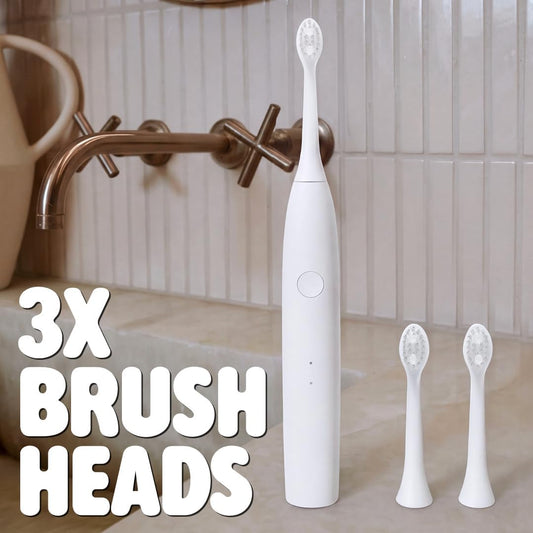 Spotlight Oral Care Sonic One Electric Toothbrush for Adults - Rechargeable Sonic Toothbrush, Made by Dentists, Deep Cleaning, Extra Heads, 2 Brushing Modes, Suitable for Sensitive Teeth & Gums, White