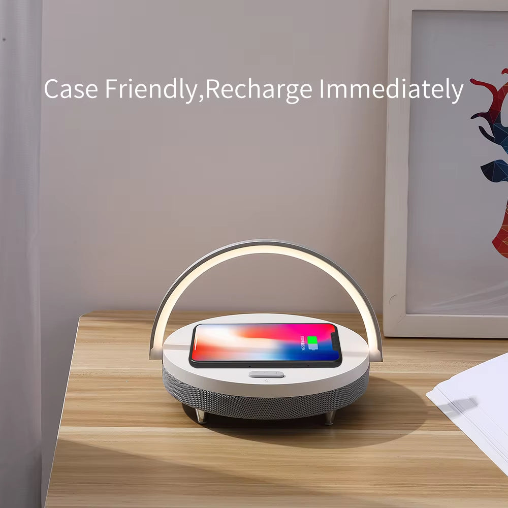 Wireless Chargers Wood LED Lamp High Power