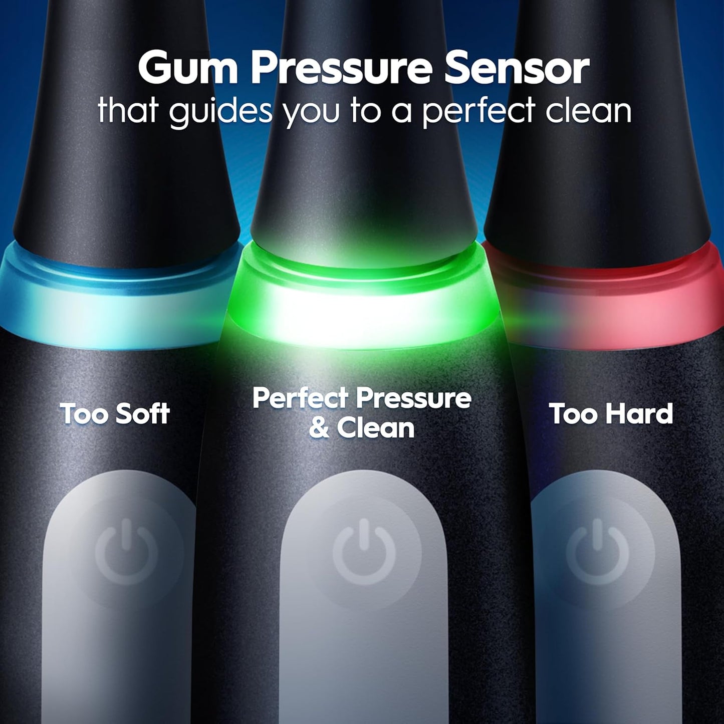 Oral-B iO3 Electric Toothbrush for Adults, Matt Black - Pressure Sensor, with 2 Toothbrush Heads, Long-Lasting Battery with Case for Home and Travel, UK Two Pin Plug