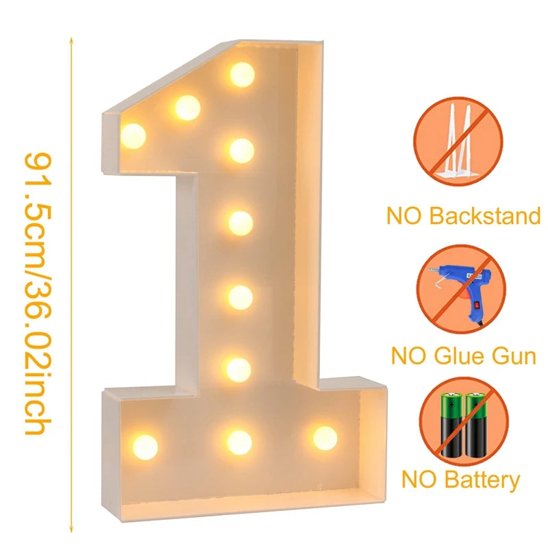 Led Light Birthday Number Ornaments