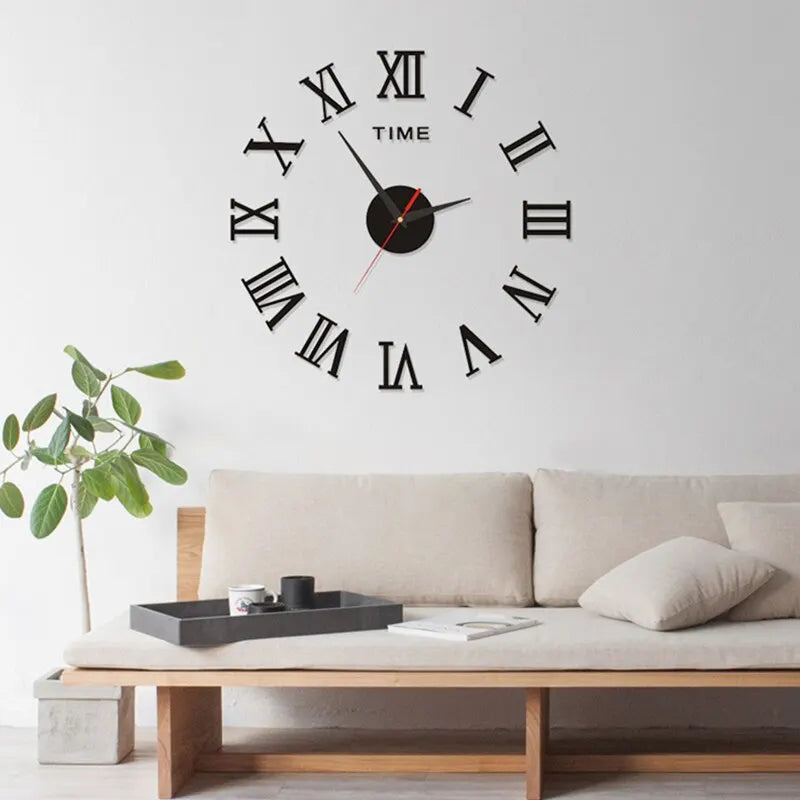 Acrylic Digital Wall Clock Roman Numerals Design