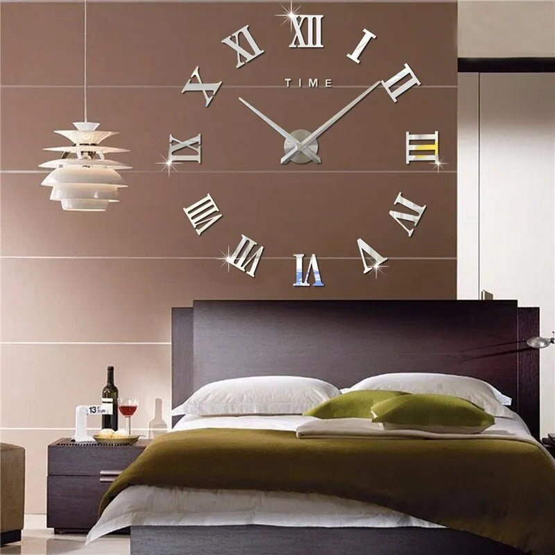 Acrylic Digital Wall Clock Roman Numerals Design