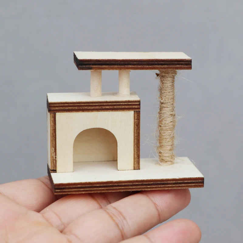 Mini House Cat Tree Model Accessories