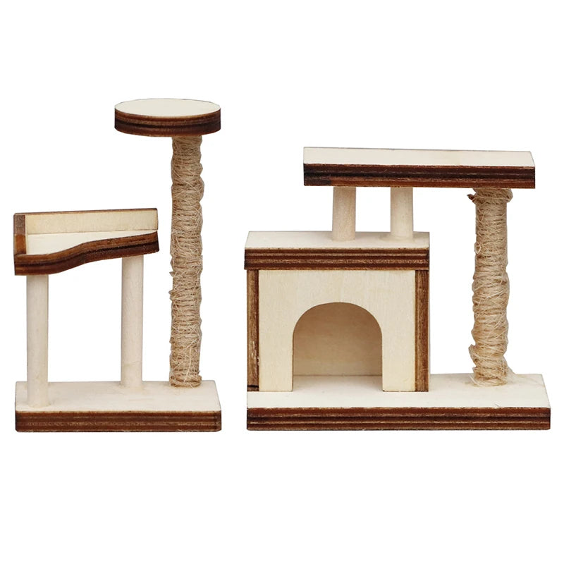 Mini House Cat Tree Model Accessories