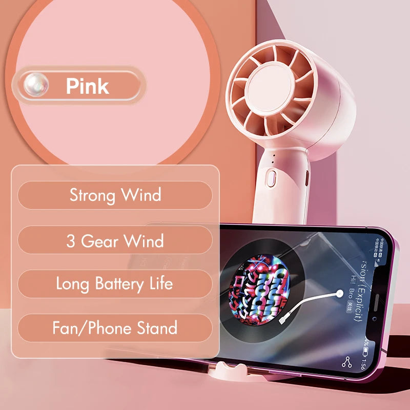 Small USB Rechargeable Fan Mini Handheld Cooler