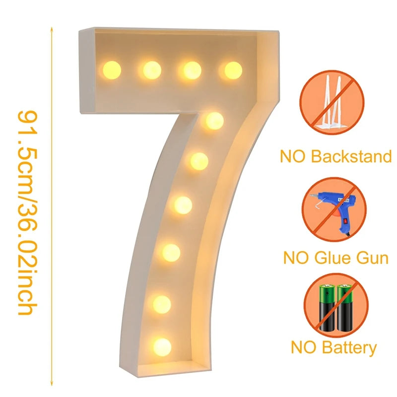 Led Light Birthday Number Ornaments