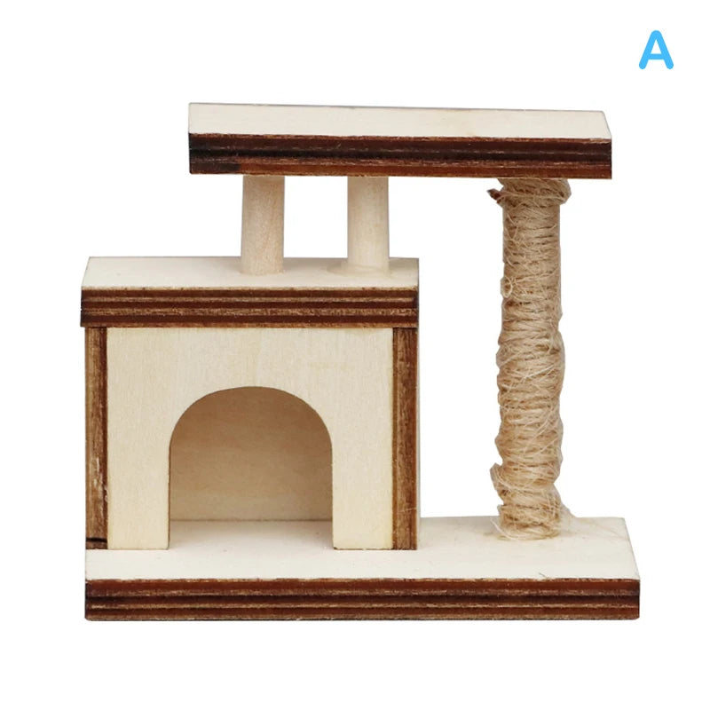 Mini House Cat Tree Model Accessories