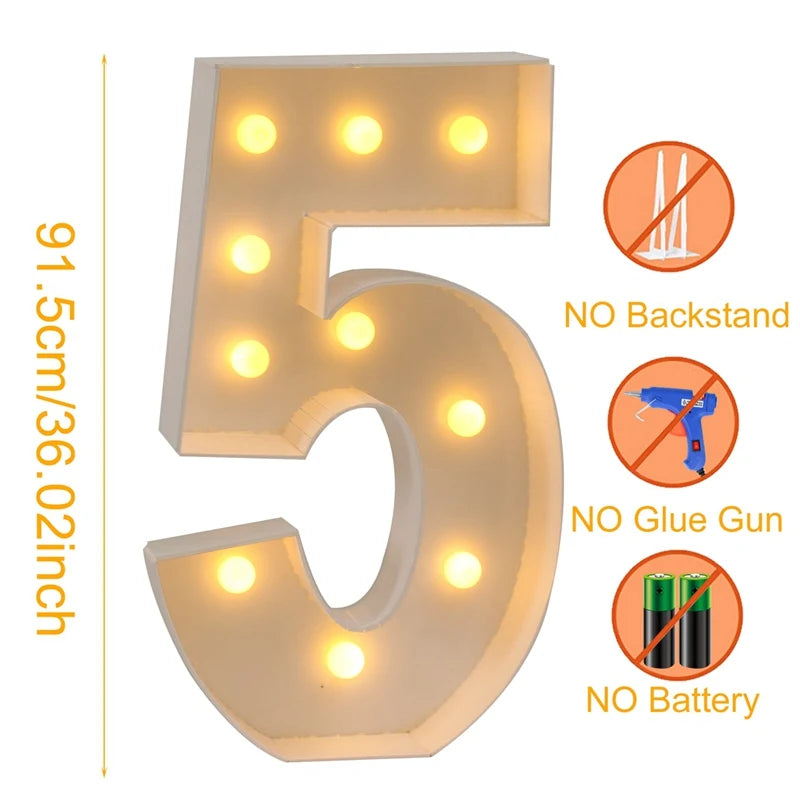 Led Light Birthday Number Ornaments