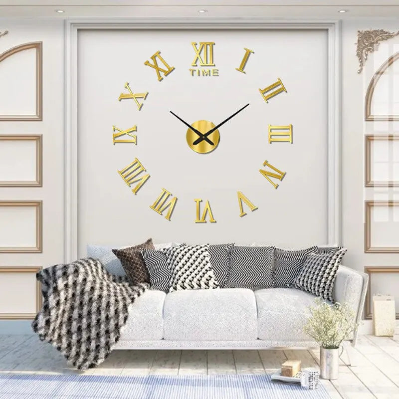 Acrylic Digital Wall Clock Roman Numerals Design