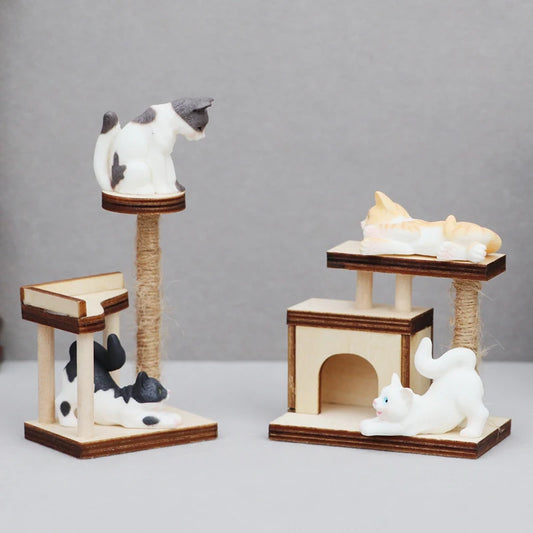 Mini House Cat Tree Model Accessories