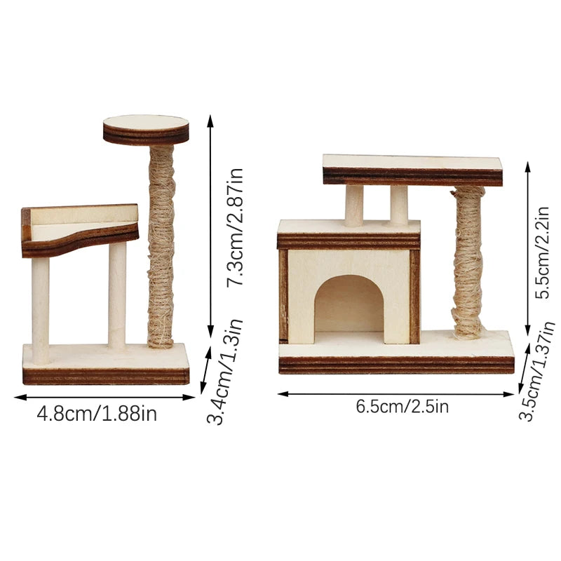 Mini House Cat Tree Model Accessories