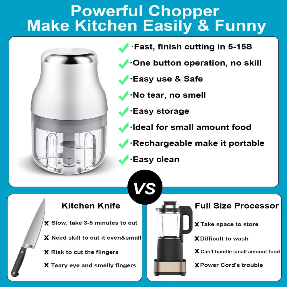 Electric Garlic Chopper Meat Grinder