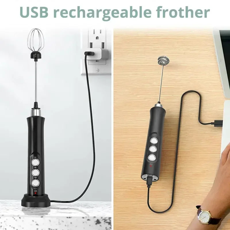 Wireless Rechargeable Electric Milk Frother