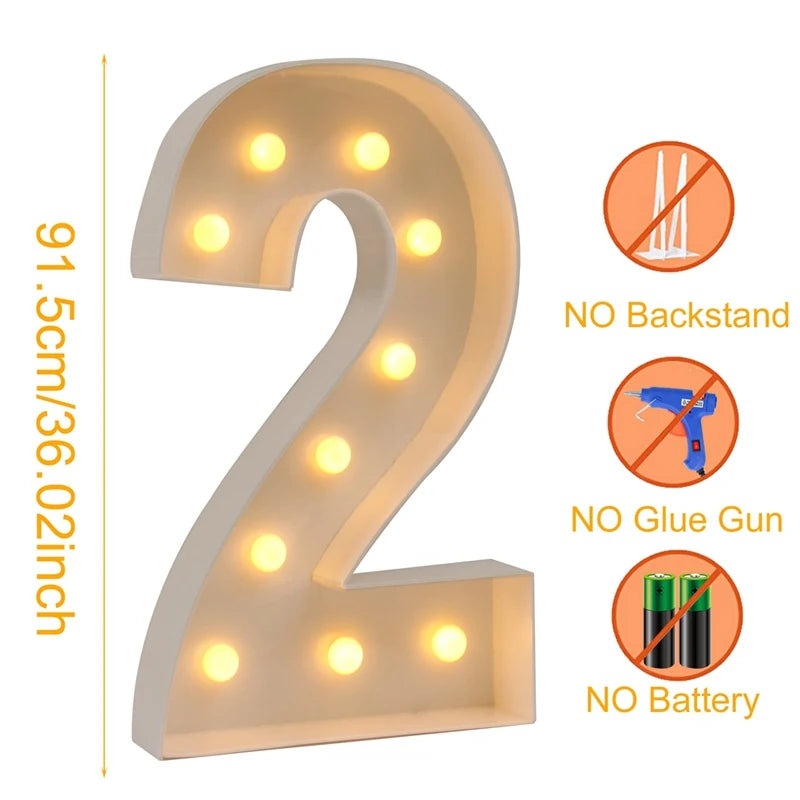 Led Light Birthday Number Ornaments