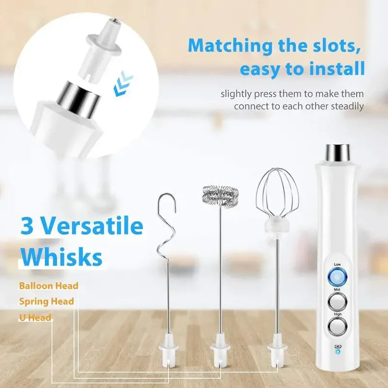 Wireless Rechargeable Electric Milk Frother