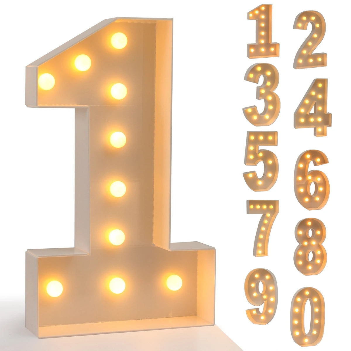 Led Light Birthday Number Ornaments