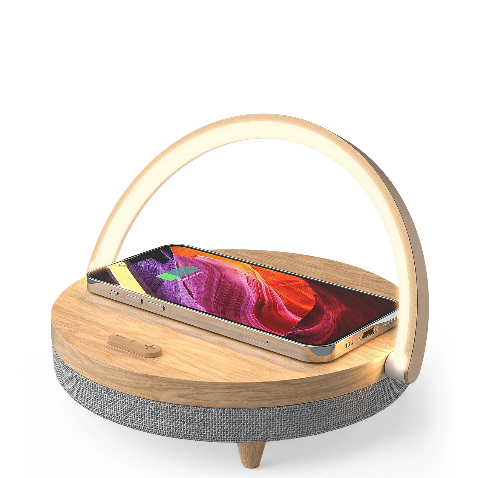 Wireless Chargers Wood LED Lamp High Power