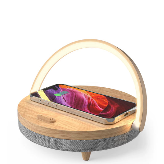 Wireless Chargers Wood LED Lamp High Power