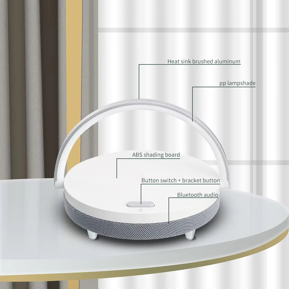 Wireless Chargers Wood LED Lamp High Power