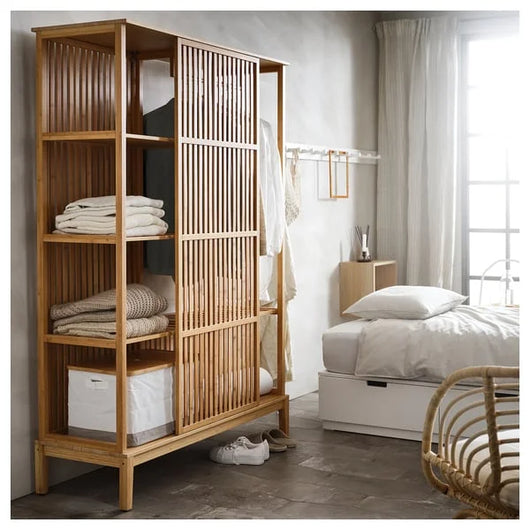 Open wardrobe bamboo